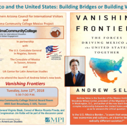 A flyer for the book, vanishing frontiers.