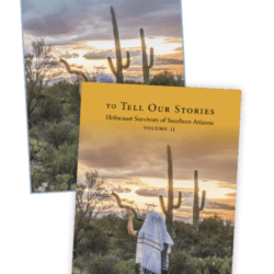 A book cover with two images of the desert.